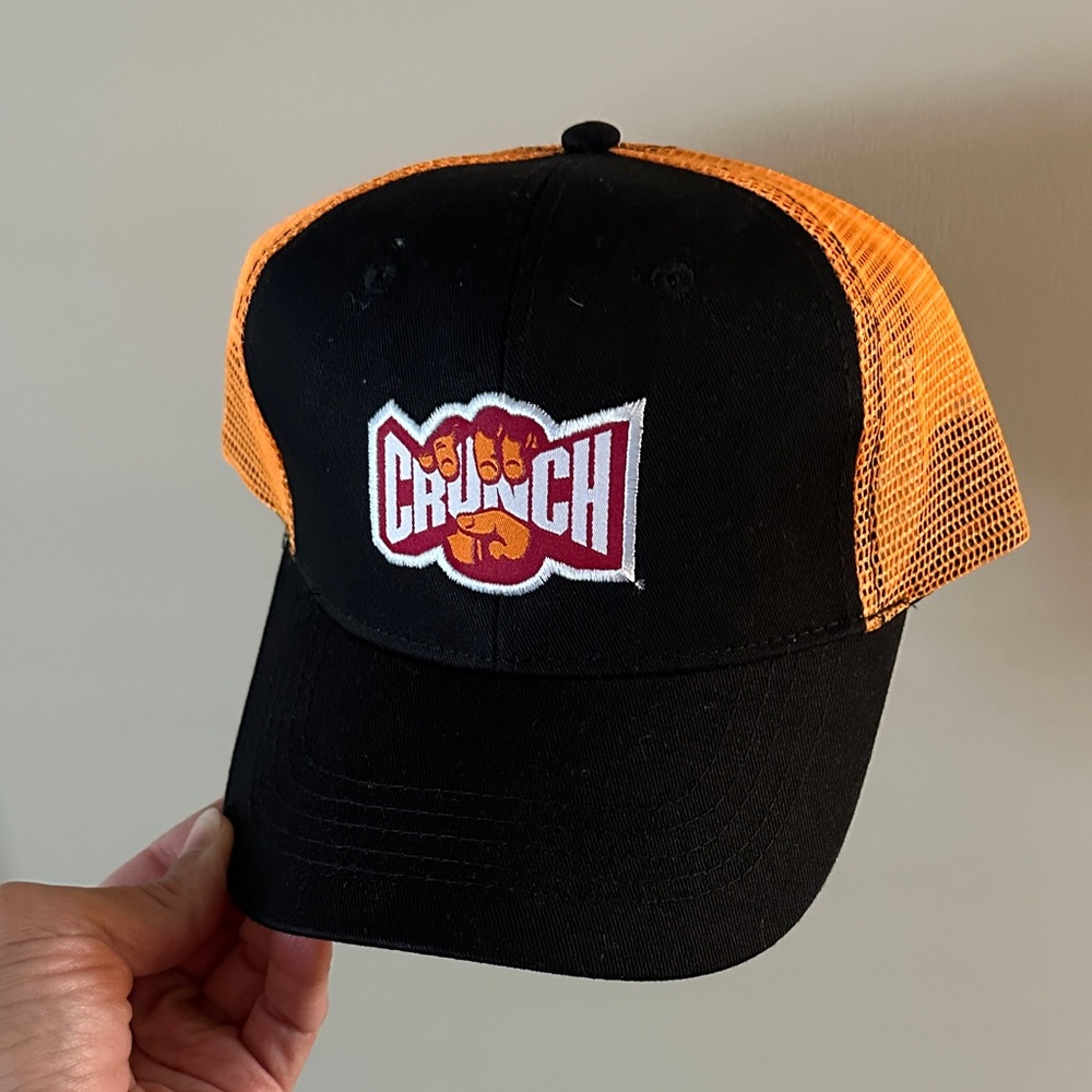 Crunch Fitness Black and Orange Trucker Hat